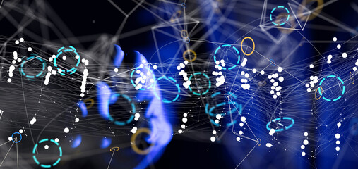 conference Digital Network and data concept 3d