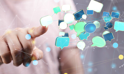 communication speak bubble digital concept