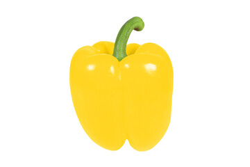 Yellow pepper on isolated white background