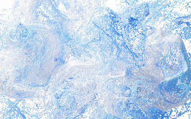 Fototapeta premium Abstract wave particles pattern, 3d rendering.