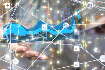 diagram Futuristic wave, Futuristic data stream