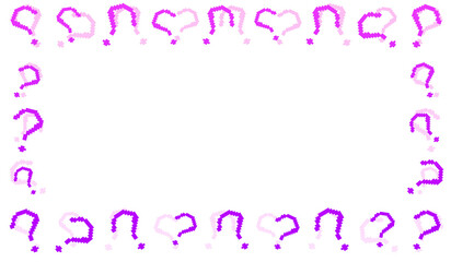 Pixel art purple question mark frame