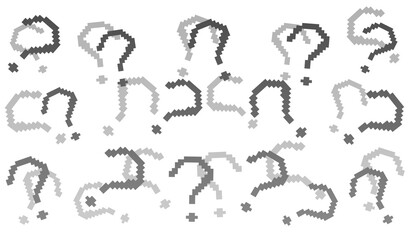 Pixel art question mark pattern