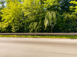 Car drives on the highway in Belgium