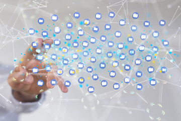 data network 3d digital info