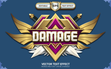 Damage Badge with Editable Text Effect