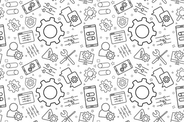 Vector setting pattern. Setting seamless background	
