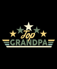 Obraz premium Top Grandpa Custom Typography T-Shirt Design