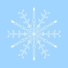 Ethnic oriental mandala. Repeating floral patterns. New Year's snowflake. Background for scrapbooking.