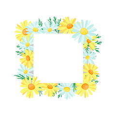 Illustration of frames with floral decor. Spring backgrounds for text or photo.