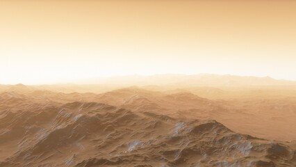 Naklejka premium Deserted alien planet 