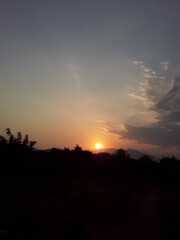 sunset in the mountains