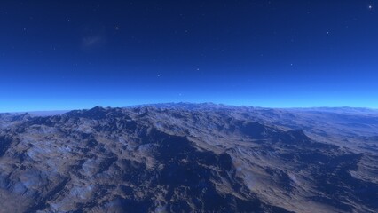 3D fictional space scene
