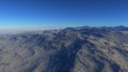 3D fictional space scene
