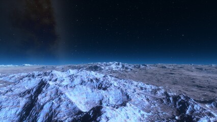3D fictional space scene
