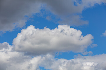 blue sky with white clouds on a Sunny summer day