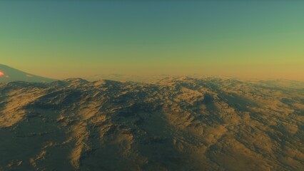 3D fictional space scene
