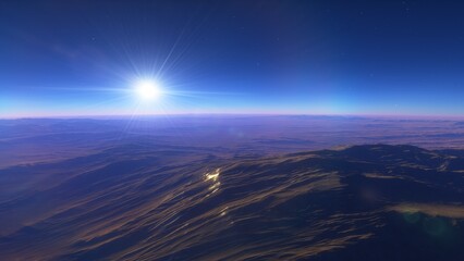 3D fictional space scene
