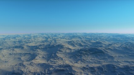 3D fictional space scene
