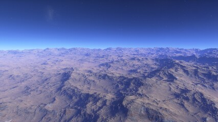 3D fictional space scene
