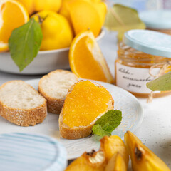 homemade orange quince jam