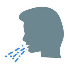 Coronavirus, cough, coughing, covid-19, flu, man icon