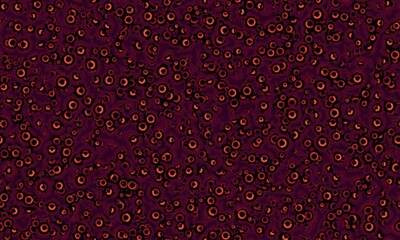 Abstract purple background with different golden circles, seamless pattern