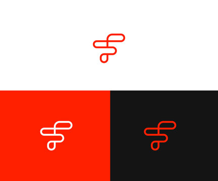 Stylized Letter F Logo  Modern Branding Design
