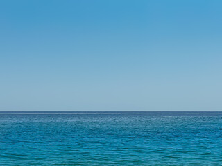 Gradient blue sky and sea Background image | horizon
