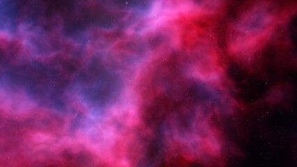 colorful space background with stars, nebula gas cloud in deep outer space, science fiction illustrarion 3d render