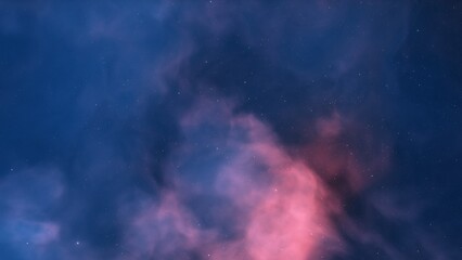 Obraz na płótnie Canvas colorful space background with stars, nebula gas cloud in deep outer space, science fiction illustrarion 3d render