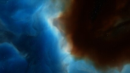 Plakat nebula gas cloud in deep outer space 
