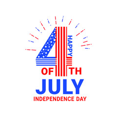 Fototapeta premium 4th of July American independence day collection