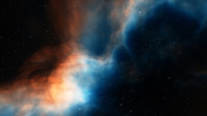 Universe filled with stars, nebula and galaxy
