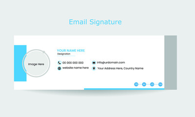 Fototapeta na wymiar Professional Email Signature Template Design