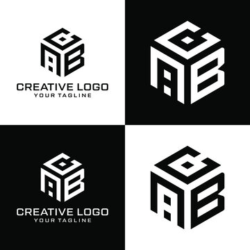  Creative letter abc logo design vektor