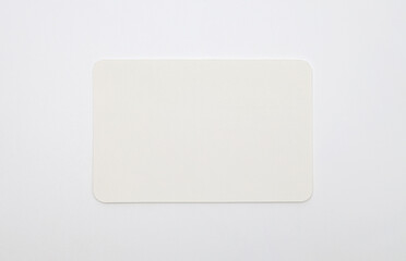 Empty  Blank texture canvas paper card with copy space for your text message. Minimalism style template background. Flat lay, top view.