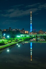 日本、東京の綺麗な夜景