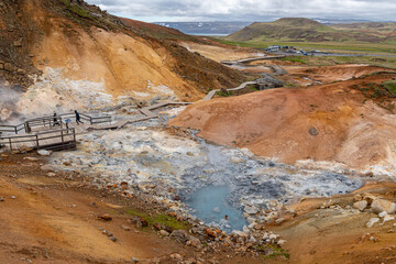 Seltun geothermal field, in the Krysuvik area on the Reykjanes peninsula