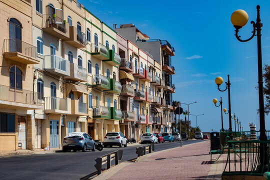Sunny Street of Marsaskala, Malta, Sept. 2021