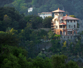 Fototapeta na wymiar Architecture of Portofino resort in Liguria, Italy, Europe 