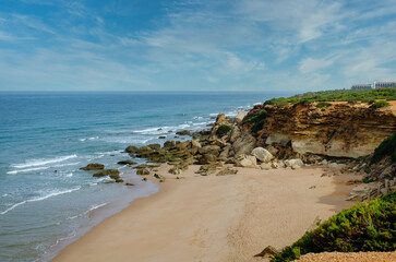 Roche coves in Conil de la Frontera, Cadiz, Spain. Holidays.
