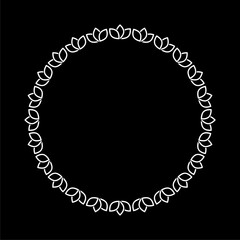 Lotus frame logo isolated on dark background