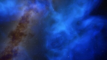 Fototapeta premium Space of night sky with cloud and stars 