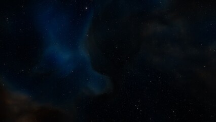 Naklejka na ściany i meble Space of night sky with cloud and stars 