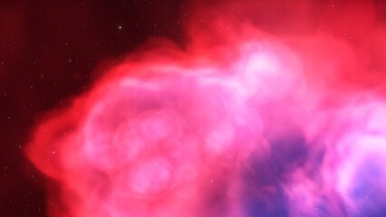 Cosmic background with a blue purple nebula and stars
