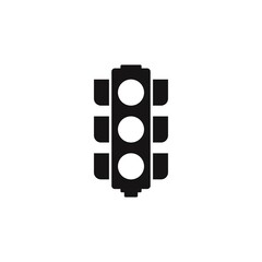 Vector traffic light icon. Traffic light silhouette
