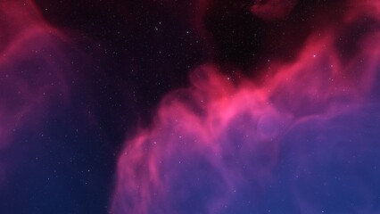 bright nebula, nebula in space, majestic red-purple nebula, beautiful space background 3D render
