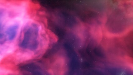 bright nebula, nebula in space, majestic red-purple nebula, beautiful space background 3D render
