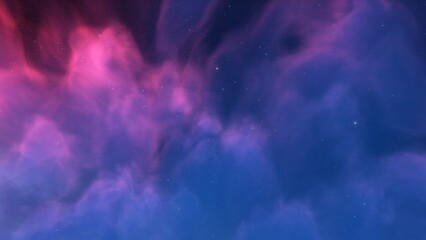 bright nebula, nebula in space, majestic red-purple nebula, beautiful space background 3D render
